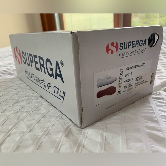 NIB Superga Italian white canvas sneaker US 5 - Picture 3 of 5